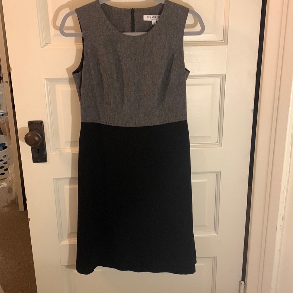 Of Mercer A-Line Black and Grey Dress